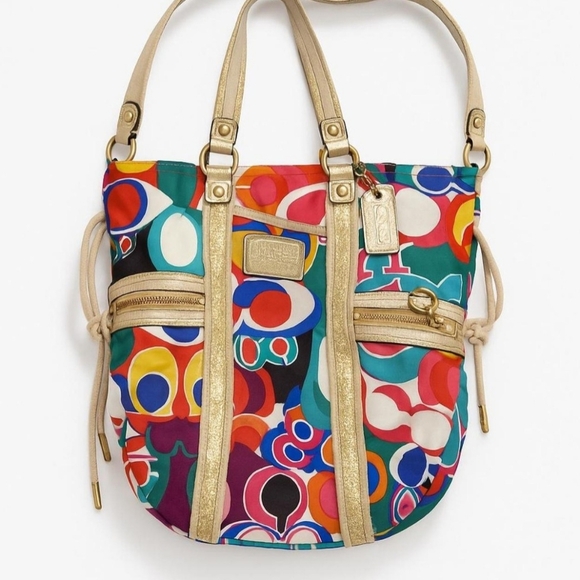 Coach Poppy Multicolor Spotlight Crossbody Glam C Signature - Picture 3 of 16